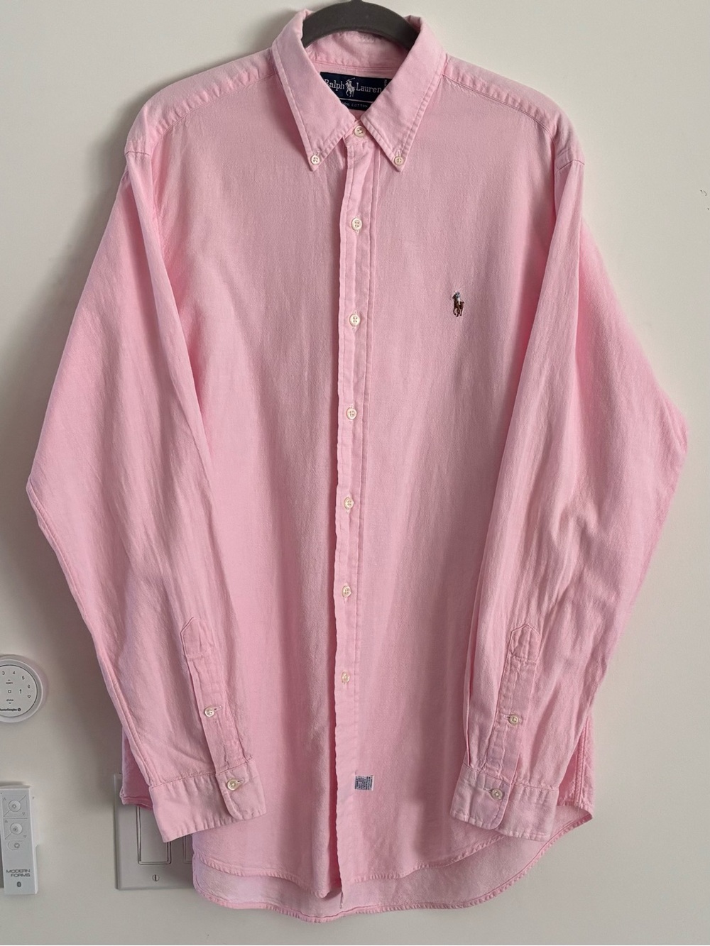 Vintage 1993 Polo Ralph Lauren Chambray Shirt L Multicolor Pony Preppy 90’s